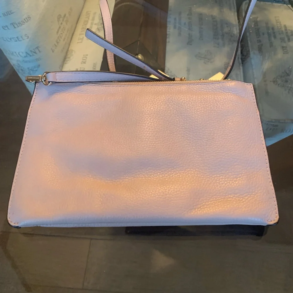 Large Pebbled Leather Double-Pouch Crossbody